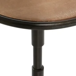 Accent & End Tables-Kirkland's Home Natural Pine And Gray Metal Accent Table, 21 In. Brown/Gray