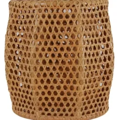 Accent & End Tables-Kirkland's Home Natural Rat Drum 2-Pc. Accent Table Set Tan