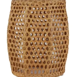 Accent & End Tables-Kirkland's Home Natural Rat Drum 2-Pc. Accent Table Set Tan