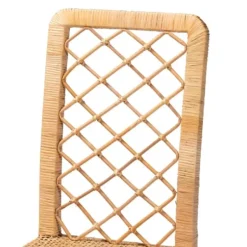 Dining Chairs-Kirkland's Home Natural Rat Woven Back Dining Chairs, Set Of 2 Tan