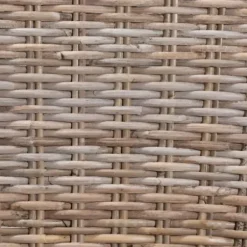 Dining Chairs-Kirkland's Home Natural Rattan Cutout Back Dining Chair Brown