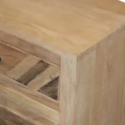 Nightstands-Kirkland's Home Natural Reclaimed Wood Diagonal Slats Nights D Tan