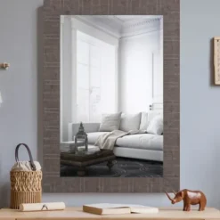 Decorative Mirrors-Kirkland's Home Natural Rectangular Frame Wall Mirror