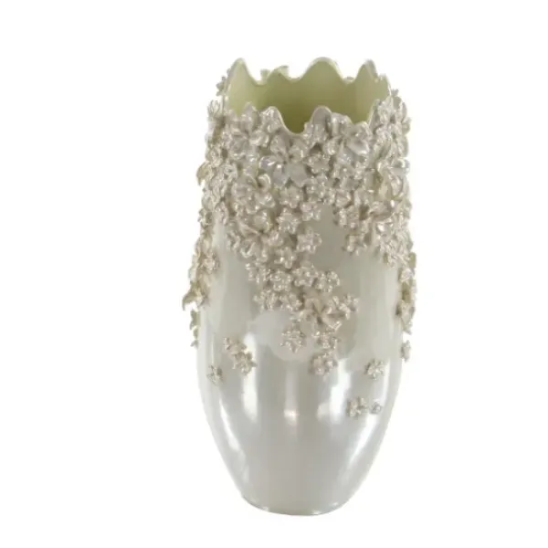 Vases-Kirkland's Home Natural Rimmed Onyx Urn Vase Black