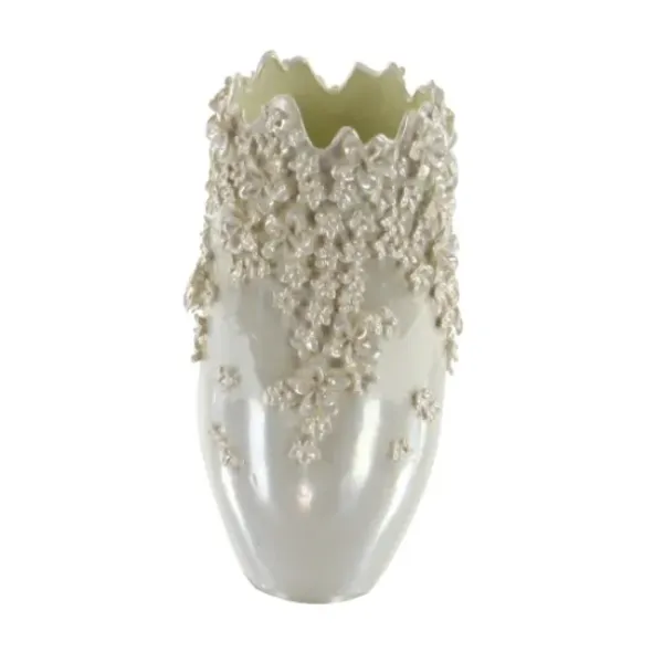 Vases-Kirkland's Home Natural Rimmed Onyx Urn Vase Black