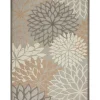 Outdoor Rugs-Kirkland's Home Natural Robin Stripe Outdoor Area Rug, 6X9 Gray/Ivory