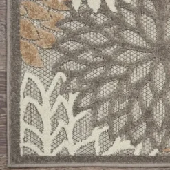 Outdoor Rugs-Kirkland's Home Natural Robin Stripe Outdoor Area Rug, 6X9 Gray/Ivory