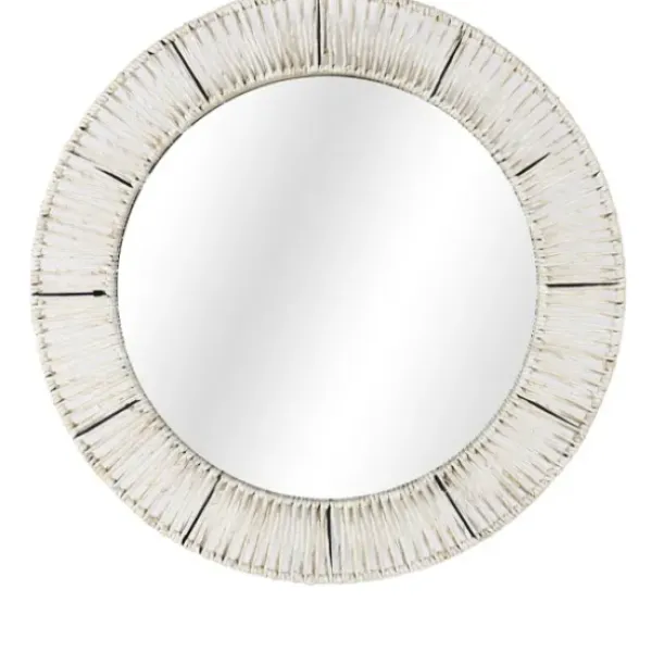 Decorative Mirrors-Kirkland's Home Natural Round Hand Wrapped Jute Frame Wall Mirror