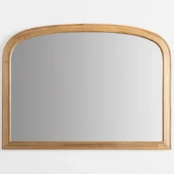 Decorative Mirrors-Kirkland's Home Natural Rounded Arch Wood Wall Mirror