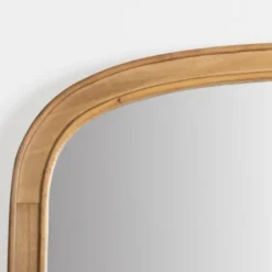 Decorative Mirrors-Kirkland's Home Natural Rounded Arch Wood Wall Mirror