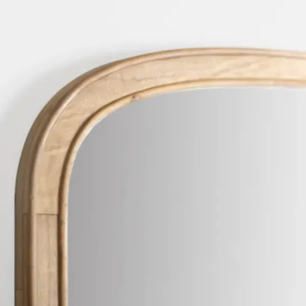 Decorative Mirrors-Kirkland's Home Natural Rounded Arch Wood Wall Mirror