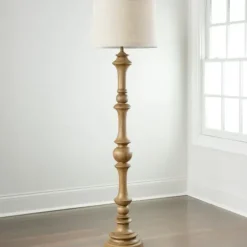 Floor Lamps-Kirkland's Home Natural Savannah Floor Lamp Brown