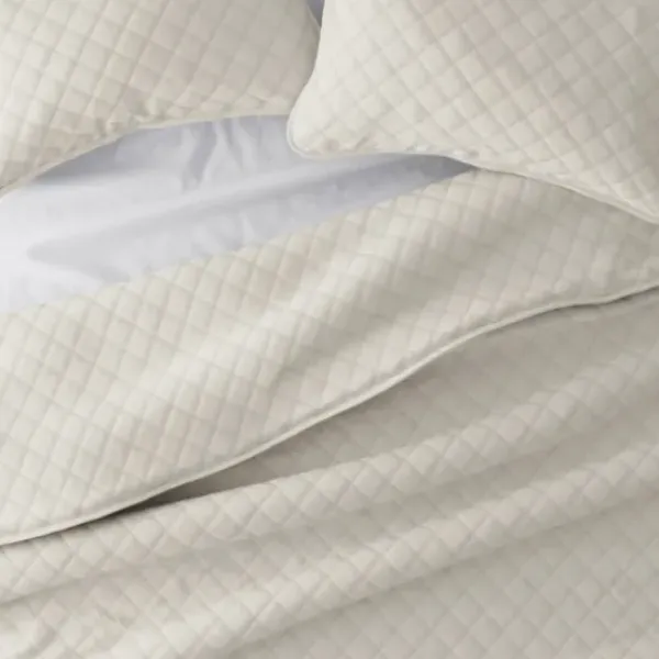 Quilts-Kirkland's Home Natural Stitched Diamond 2-Pc. Twin Quilt Set Ivory