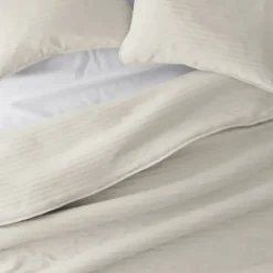 Quilts-Kirkland's Home Natural Stitched Stripes 3-Pc. Queen Quilt Set Tan/Ivory