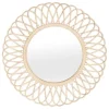 Framed Mirrors-Kirkland's Home Natural Tan Daisy Spiral Wicker Framed Mirror