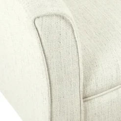 Accent Chairs-Kirkland's Home Natural Textured Barrel Accent Chair Ivory