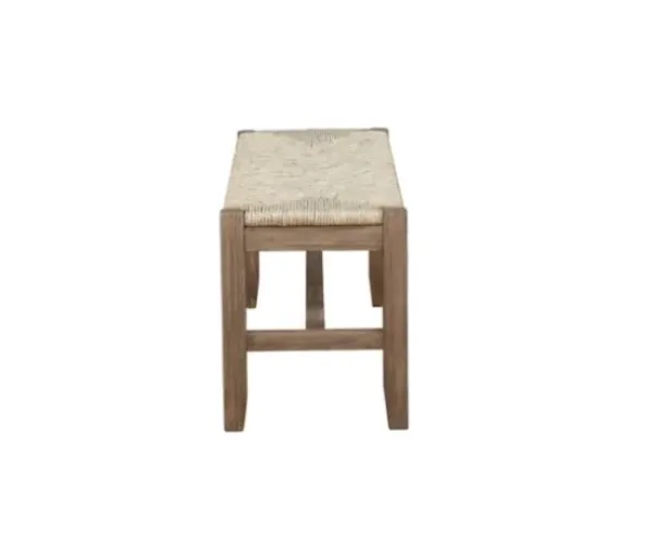 Benches & Ottomans-Kirkland's Home Natural Twisted Seagrass And Wood Bench Tan