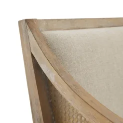 Accent Chairs-Kirkland's Home Natural Upholstery Cane Inset Accent Chair Tan