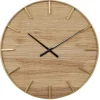 Clocks-Kirkland's Home Natural Wood And Metal Numberless Wall Clock