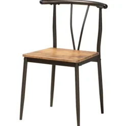 Dining Tables-Kirkland's Home Natural Wood And Metal 5-Pc. Dining Set Brown/Black