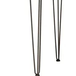Dining Tables-Kirkland's Home Natural Wood And Metal 5-Pc. Dining Set Brown/Black