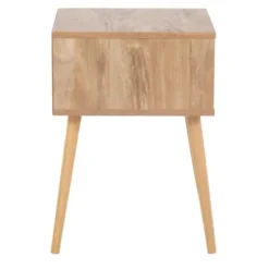 Accent & End Tables-Kirkland's Home Natural Wood And Rat Drawer Accent Table Tan