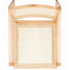 Accent Chairs-Kirkland's Home Natural Wood And Rat Rocking Chair Tan