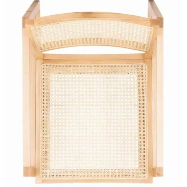 Accent Chairs-Kirkland's Home Natural Wood And Rat Rocking Chair Tan