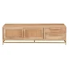 Tv Stands & Media Consoles-Kirkland's Home Natural Wood And Rat Tv S D Tan