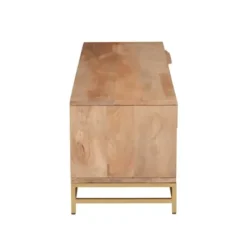 Tv Stands & Media Consoles-Kirkland's Home Natural Wood And Rat Tv S D Tan