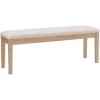 Benches & Ottomans-Kirkland's Home Natural Wood And Upholstered Seat Bench Tan
