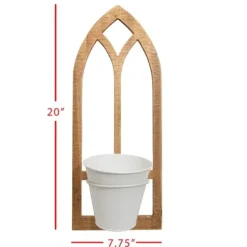 Wall Storage-Kirkland's Home Natural Wood Arch Frame Wall Planter