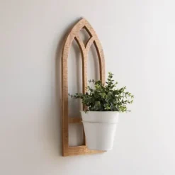 Wall Storage-Kirkland's Home Natural Wood Arch Frame Wall Planter