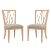 Dining Chairs-Kirkland's Home Natural Wood Architectural Dining Chairs, Set Of 2 Tan