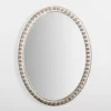 Decorative Mirrors-Kirkland's Home Natural Wood Beaded Oval Mirror