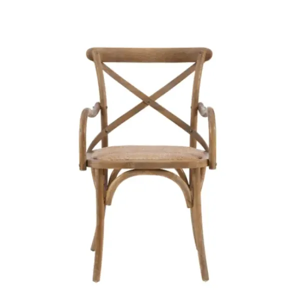 Accent Chairs-Kirkland's Home Natural Wood Cane Seat Accent Chair Tan