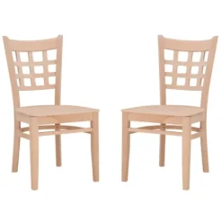Dining Chairs-Kirkland's Home Natural Wood Curved Back Dining Chairs, Set Of 2 Tan