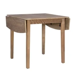 Dining Tables-Kirkland's Home Natural Wood Drop Leaf Dining Table Tan