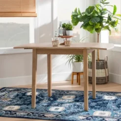 Dining Tables-Kirkland's Home Natural Wood Drop Leaf Dining Table Tan
