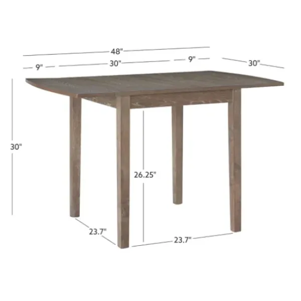 Dining Tables-Kirkland's Home Natural Wood Drop Leaf Dining Table Tan