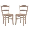 Dining Chairs-Kirkland's Home Natural Wood Farmhouse Dining Chairs, Set Of 2 Tan