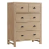 Dressers & Chests-Kirkland's Home Natural Wood Grain 5-Drawer Storage Chest Tan