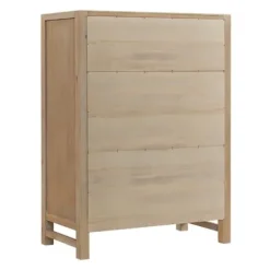 Dressers & Chests-Kirkland's Home Natural Wood Grain 5-Drawer Storage Chest Tan