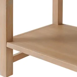 Nightstands-Kirkland's Home Natural Wood Grain Open Shelf Nights D Tan