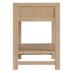 Nightstands-Kirkland's Home Natural Wood Grain Open Shelf Nights D Tan
