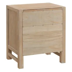 Nightstands-Kirkland's Home Natural Wood Grain Open Storage Nights D Tan