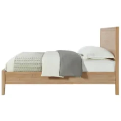 Beds & Headboards-Kirkland's Home Natural Wood Grain Panel King Bed Tan