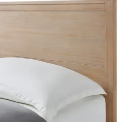 Beds & Headboards-Kirkland's Home Natural Wood Grain Panel King Bed Tan
