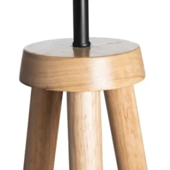 Floor Lamps-Kirkland's Home Natural Wood Modern Tripod Floor Lamp White