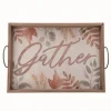 Decorative Trays-Kirkland's Home Natural Wood Monogram K Decorative Tray